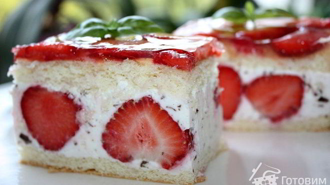 Рецепт Пирожные с клубникой