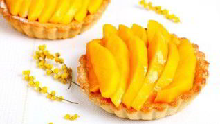 Рецепт Пирожные с манго, папайей и кремом из лайма и маскарпоне