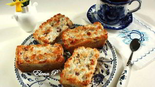 Рецепт Пирожные с ревенем и кокосом