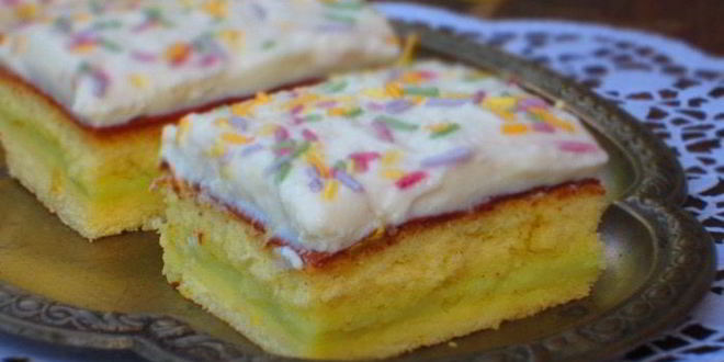 Рецепт пирожные с творожным кремом и фисташковым пудингом