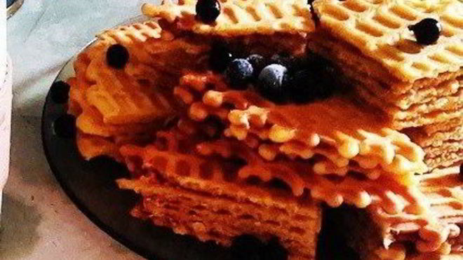 Рецепт Ванильно-медовое вафельное пирожное