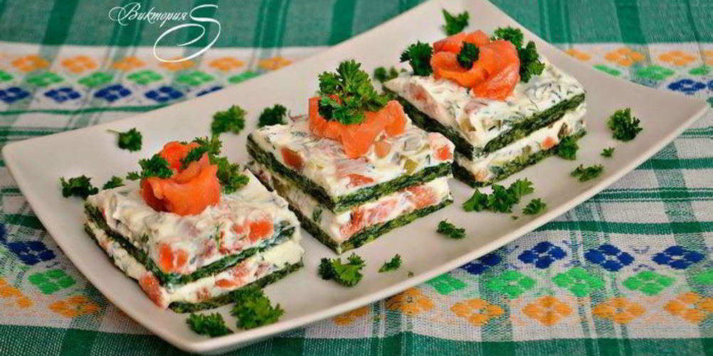 Как приготовить закусочные пирожные из лосося и шпината семужкин каприз