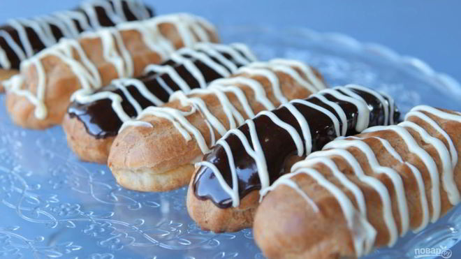 Рецепт Заварное пирожное с заварным кремом