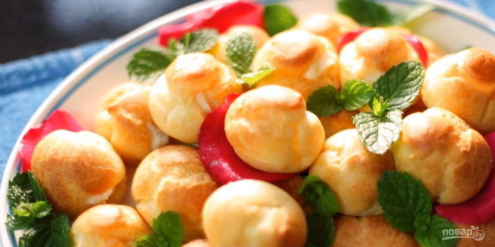 Как приготовить заварные пирожные с молочным кремом