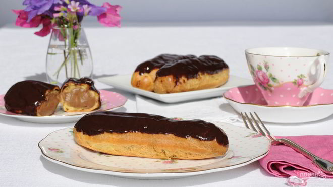 Рецепт Заварные пирожные с заварным кремом