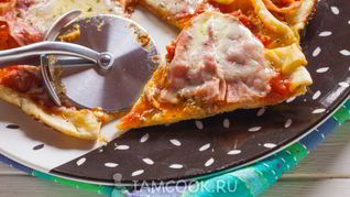 Рецепт Дрожжевая пицца на сковороде