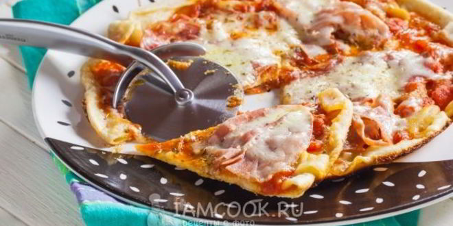 Рецепт дрожжевая пицца на сковороде
