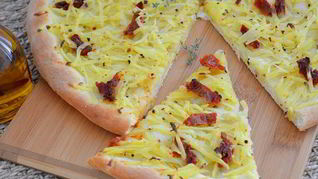 Рецепт Картофельная пицца с вялеными помидорами