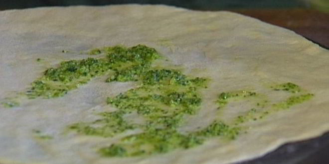 Рецепт хрустящая пицца с ветчиной, помидорами и перцем