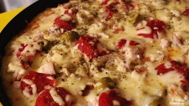 Рецепт Куриная пицца