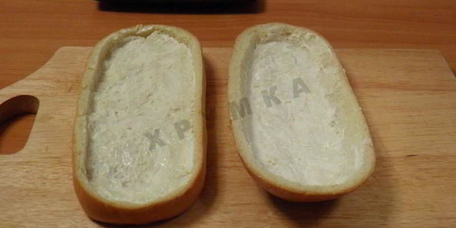 Рецепт ленивая пицца из батона в духовке