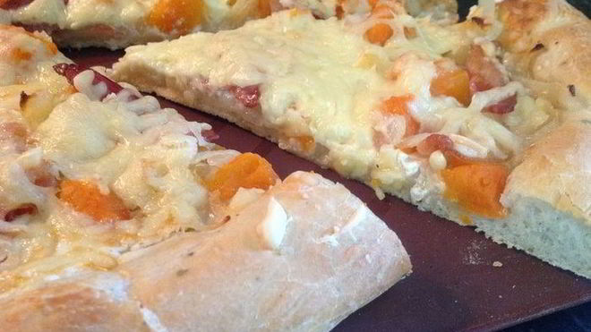 Рецепт Осенняя Пицца с тыквой и беконом