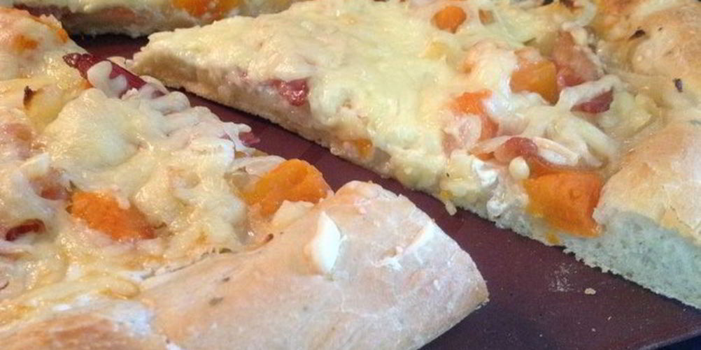 Как приготовить осенняя пицца с тыквой и беконом