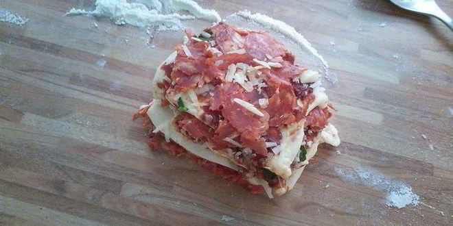 Рецепт пицца-гармошка