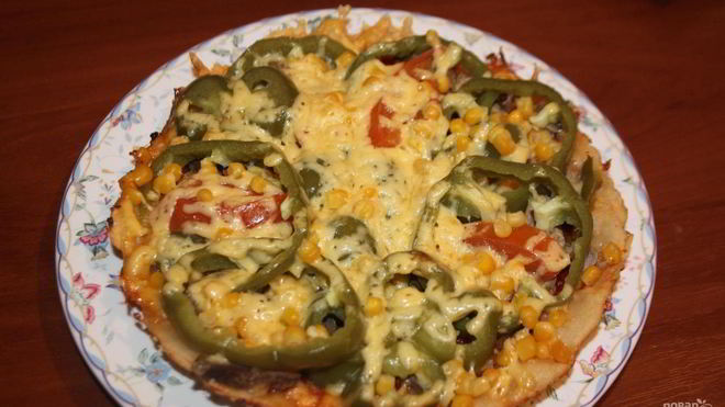 Рецепт Пицца Минутка в мультиварке