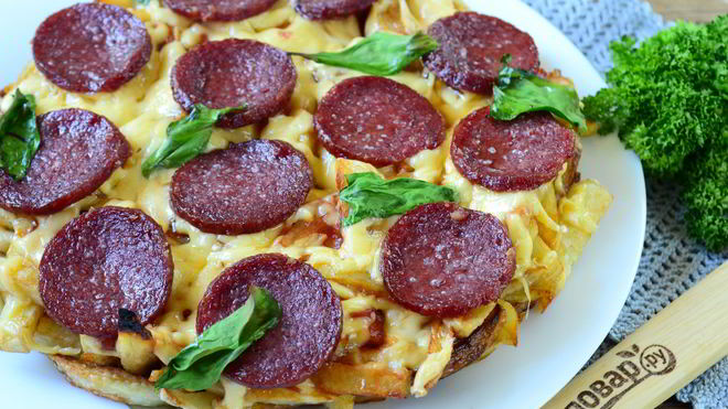 Рецепт Пицца на картошке фри