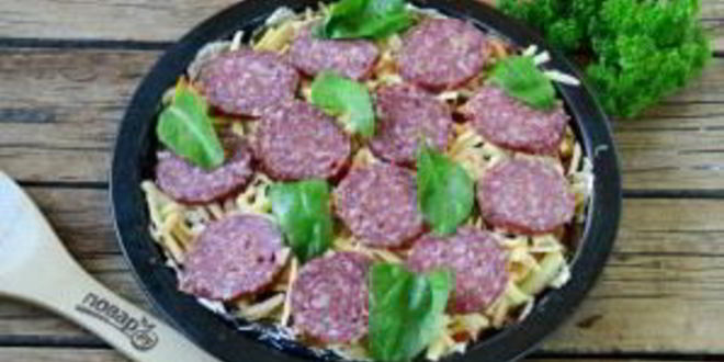 Рецепт пицца на картошке фри