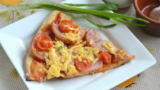 Рецепт Пицца на кефире без дрожжей