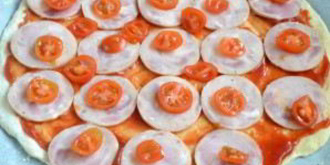 Рецепт пицца на кефире без дрожжей