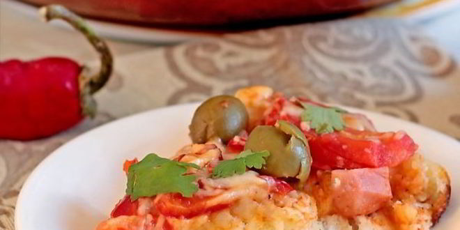 Рецепт пицца на кефире на сковороде