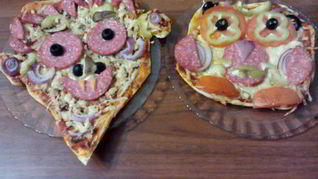 Рецепт Пицца на Хэллоуин — Дракула и сова