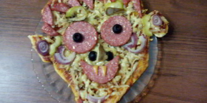 Рецепт пицца на хэллоуин — дракула и сова