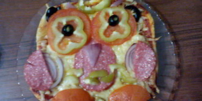 Рецепт пицца на хэллоуин — дракула и сова