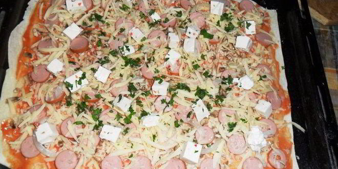 Рецепт пицца на основе из тонкого теста