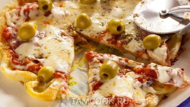 Рецепт Пицца на сковороде без дрожжей