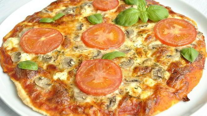 Рецепт Пицца на тонком тесте без дрожжей