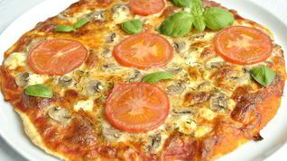 Рецепт Пицца на тонком тесте без дрожжей