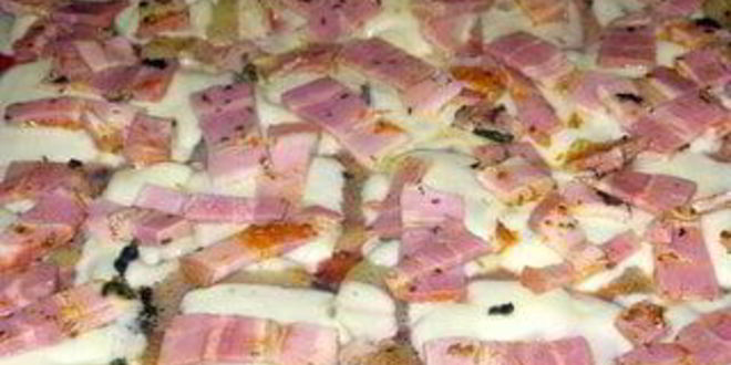 Рецепт пицца по-крестьянски с грудинкой