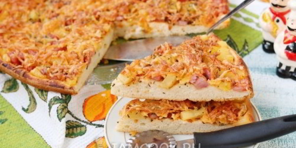 Рецепт пицца с ананасами
