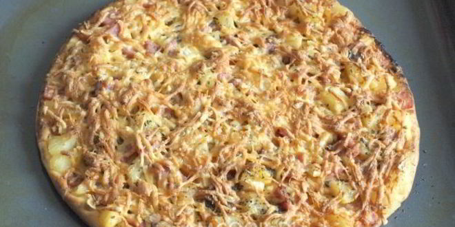 Рецепт пицца с ананасами и ветчиной
