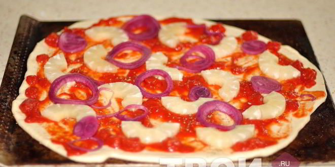 Рецепт пицца с ананасами