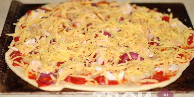 Рецепт пицца с ананасами