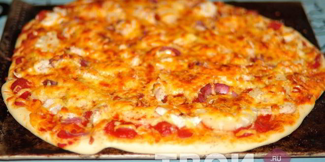 Рецепт пицца с ананасами