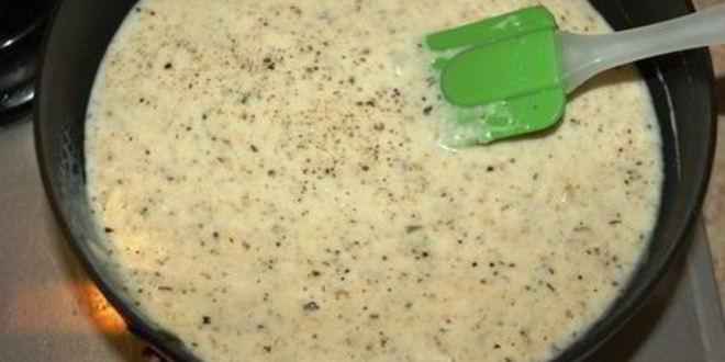 Рецепт пицца с белым соусом и шампиньонами