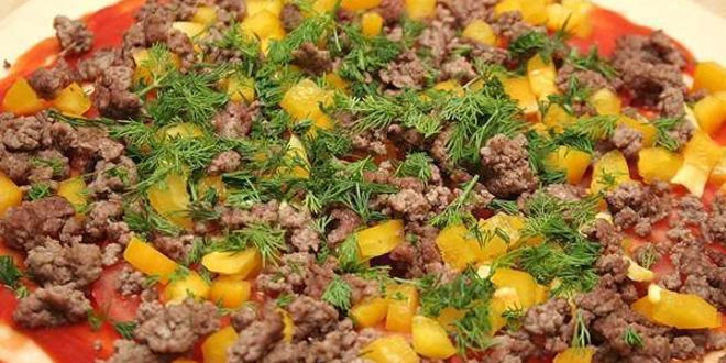 Рецепт пицца с фаршем