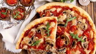 Рецепт Пицца с грибами и сыром