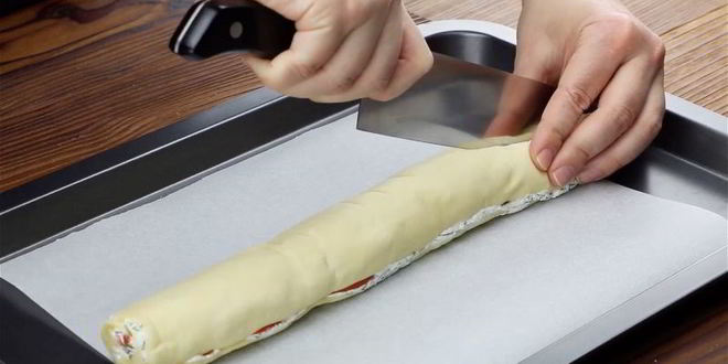 Рецепт пицца с красной рыбой