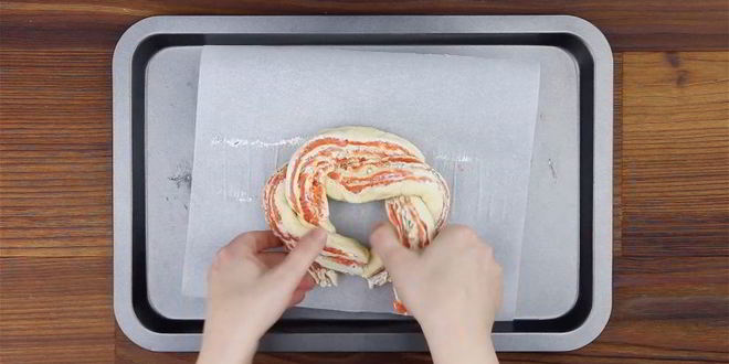 Рецепт пицца с красной рыбой