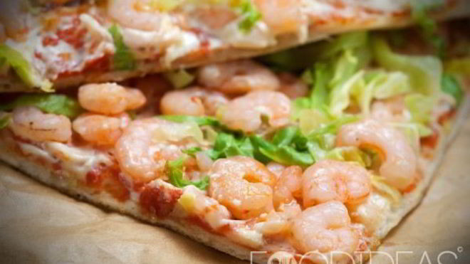 Рецепт Пицца с креветками