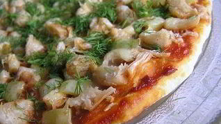 Рецепт Пицца с курицей и перцем в микроволновке