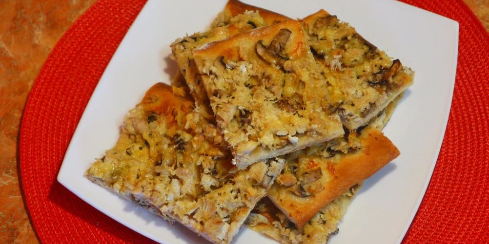 Как приготовить пицца с курицей с грибами