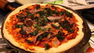 Рецепт Пицца с листовой капустой и бататом