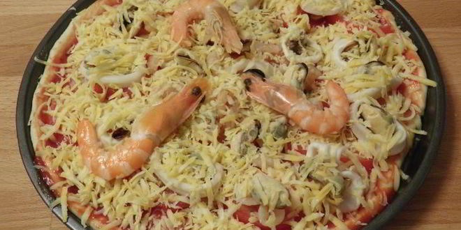 Рецепт пицца с морепродуктами в духовке