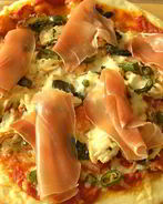 Пицца с пармской ветчиной