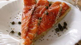 Рецепт Пицца с пьяным лососем