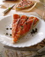 Пицца с пьяным лососем